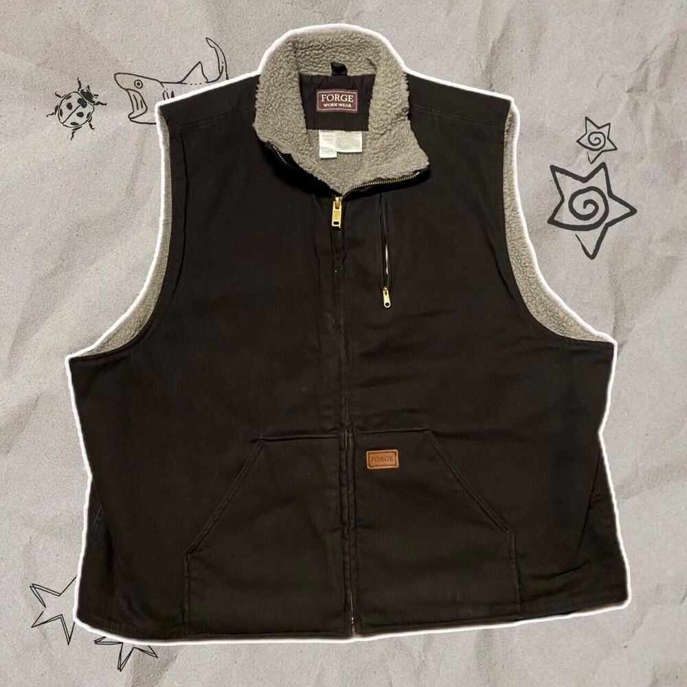 Forge Workwear Black Vest - Size 3XL Tall